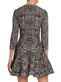 Alaïa 2023 Cropped leopard jacquard-knit cardigan & Dress Set Size F 38 ladies