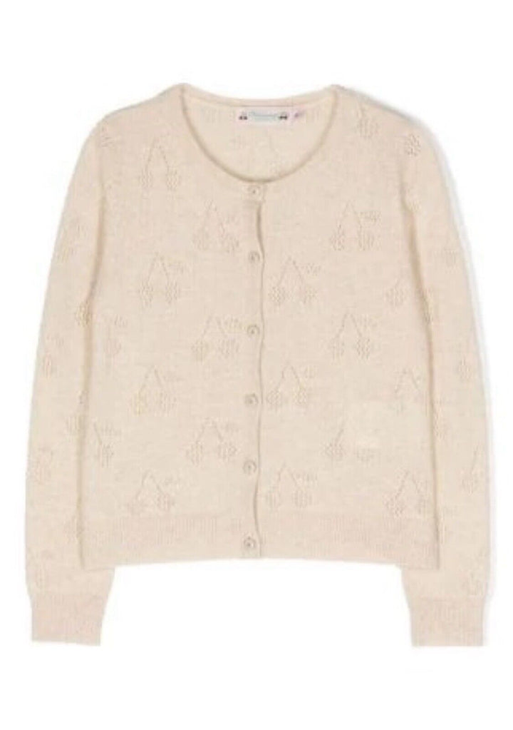 BONPOINT Girls’ Pure Cashmere cherry-motif cardigan SIZE 10 YEARS children