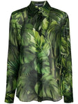 ICONIC Dolce & Gabbana Jungle Print Silk Shirt Size I 38 XS ladies