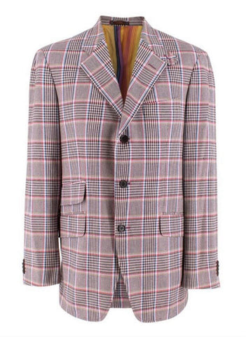 Etro Pink Checked Single Breasted Jacket Size 50 Owned By Elton John And David men