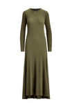 Ralph Lauren Waffle Knit Maxi Olive Dress Size S small LADIES