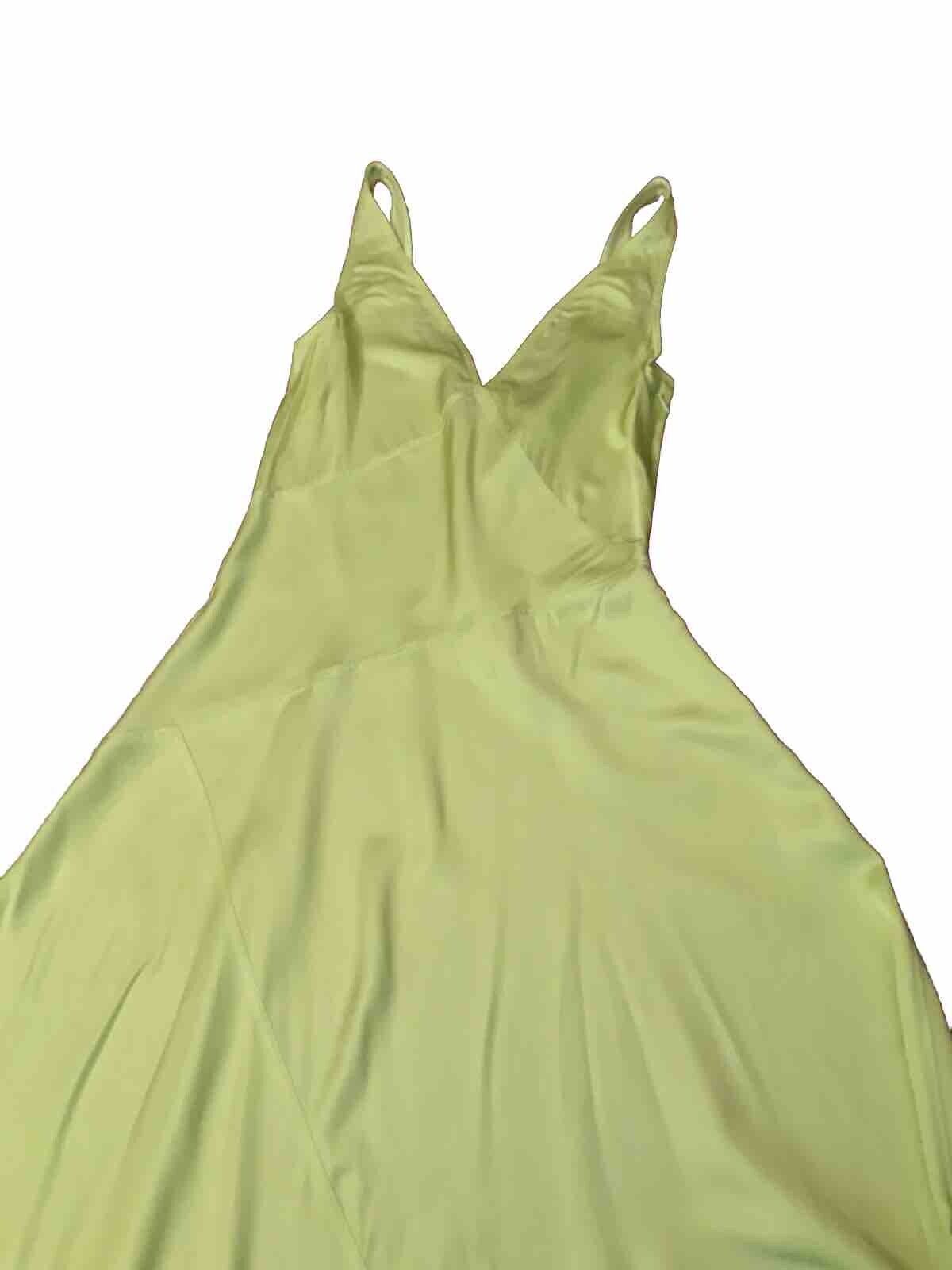 Polo Ralph Lauren Neon Sleeveless Maxi Slip Dress Silk US 0 UK 4 ladies