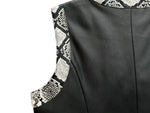 Gucci Black Faux Leather Sleeveless Jacket Vest Waistcoat Size XS I 38 ladies