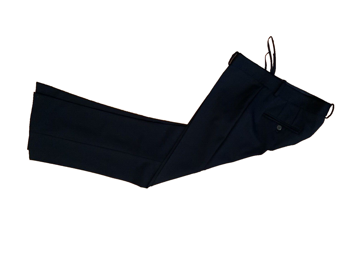 Ralph Lauren Black Label Navy Wool Office Pants Trousers Sz US 8 UK 12 L large ladies