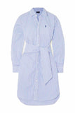 Ralph Lauren Polo Long Sleeve Stripe Shirt Dress - Blue and White Size US 4 UK 8 ladies