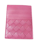 Bottega Veneta Nappa Leather Intrecciato Zipped Card Case Card Holder Wallet ladies