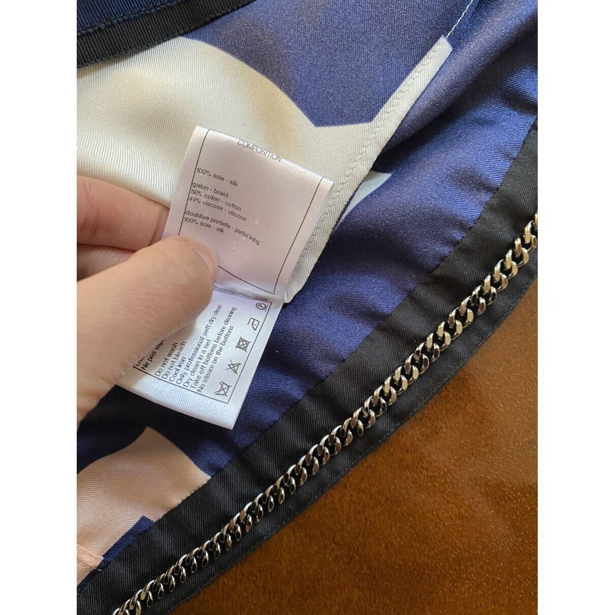 Chanel 2020 Pure Silk Logo Runaway Jacket Size F 38 UK 10 US 6 ladies
