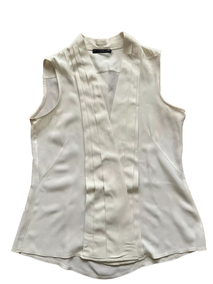 ALEXANDER MCQUEEN Silk Sleeveless Blouse Size XS ladies