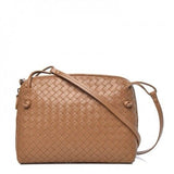 Bottega Veneta Nappa Intrecciato Nodini Crossbody Messenger Camel Handbag ladies