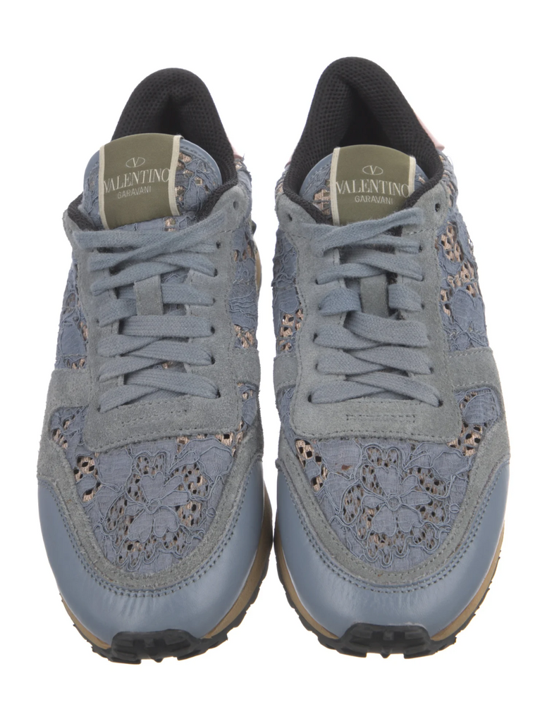 Valentino Rockrunner Lace Suede Printed Sneakers Trainers Size 38 UK 5 –  Afashionistastore