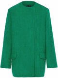 Oscar de la Renta boxy felted wool coat US 4 UK 8 S Small LADIES