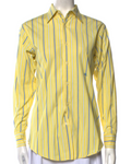 RALPH RALPH LAUREN Yellow Striped Shirt Size US 6 UK 10 M Medium ladies