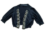 Maurizio Pecoraro Embellished black Knit bolero cardigan Size I 44 UK 12 L Large ladies