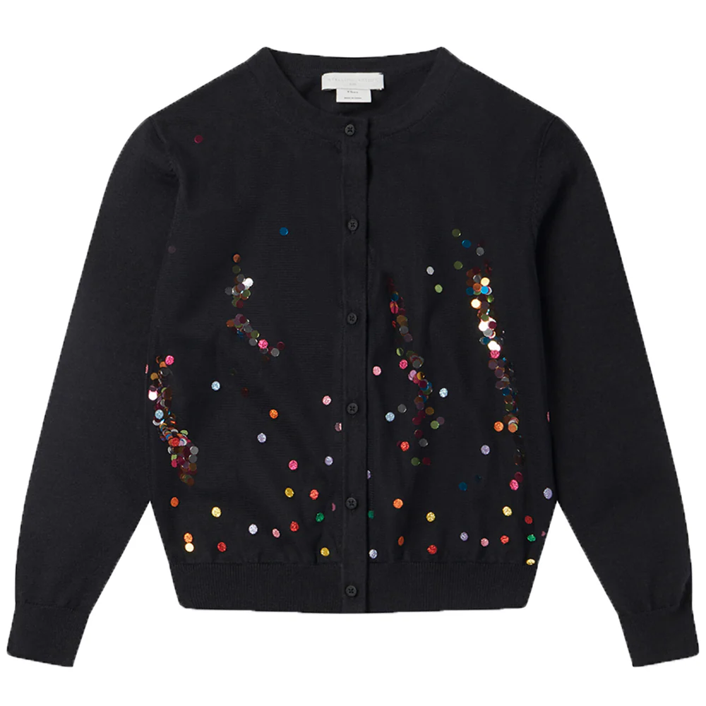 STELLA MCCARTNEY 2024 KIDS GIRLS’ Glitter Polka Dots Cardigan Size 8 years old children