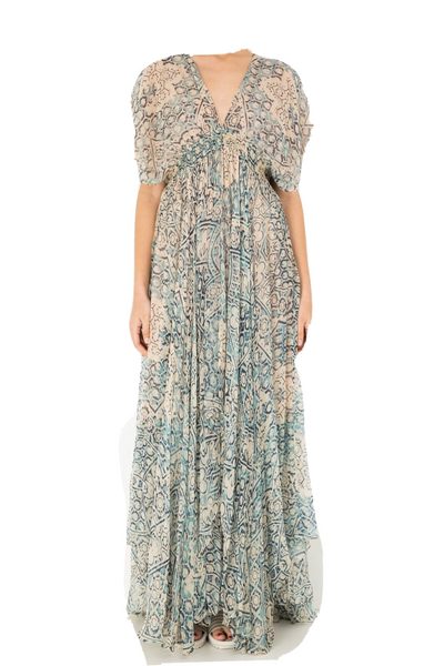 mes demoiselles silk v neck maxi dress Mes Demoiselles Fives