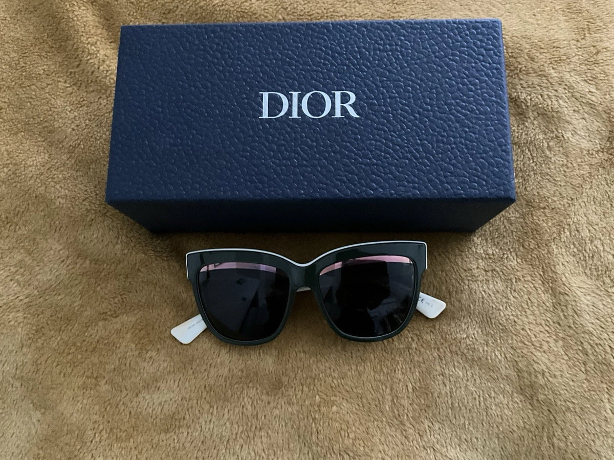 Christian Dior DiorGraphic Sunglasses Black White Pink ladies