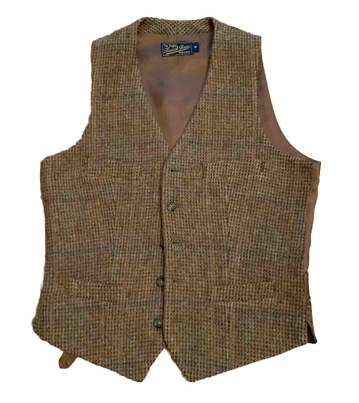 Rare Find Ralph Lauren Rugby Tweed Run Wool Alpaca Brown Best RARE Size 0 XXS ladies