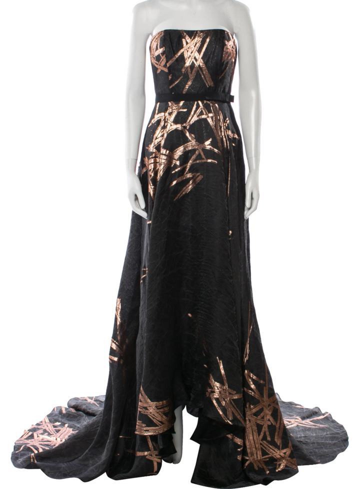Carolina Herrera Red Carpet Black Strapless Gown Dress Size US 4 UK 8 Small ladies