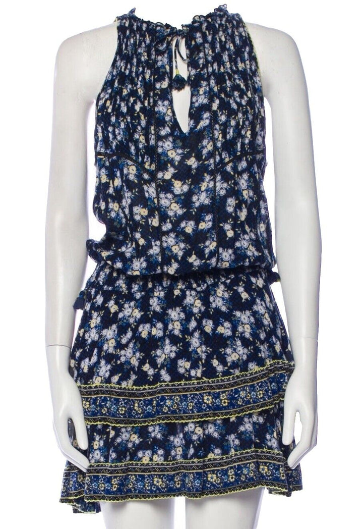 Poupette St. Barth Women's Sleeveless Pom Pom Embroidered Neck Dress Size XS ladies