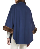 Loro Piana Winter Wengen Double Cashmere Cape With Detachable Mink Fur ladies