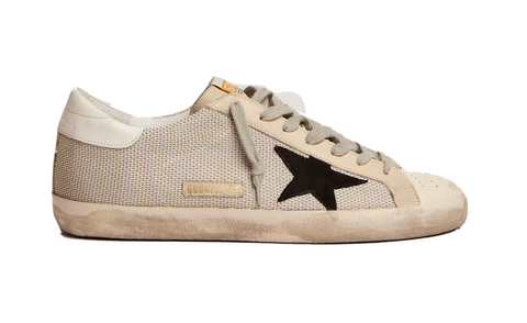 Golden Goose Distressed Off White Mesh SuperStar Sneakers Trainers Size 38 ladies