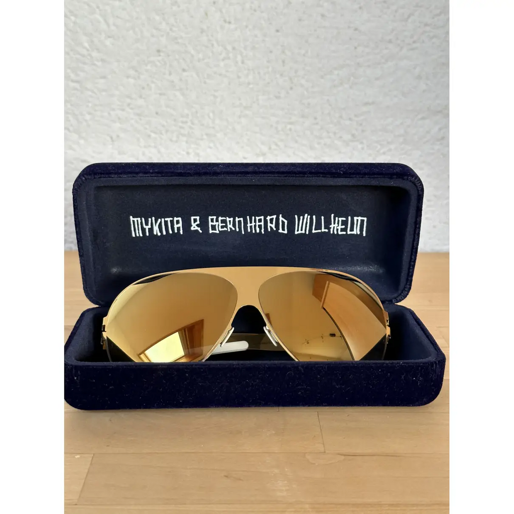 MYKITA x Bernhard Willhelm FRANZ 24K GOLD Limited Sunglasses Sex And T Afashionistastore