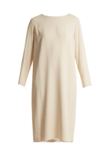 THE ROW crepe Larina tunic dress in cream Size US 14 XL ladies