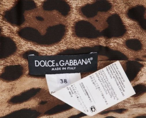 Dolce & Gabbana Leopard & Rose Print Bodycone Dress Size I 38 UK 6 US 2 XS ladies