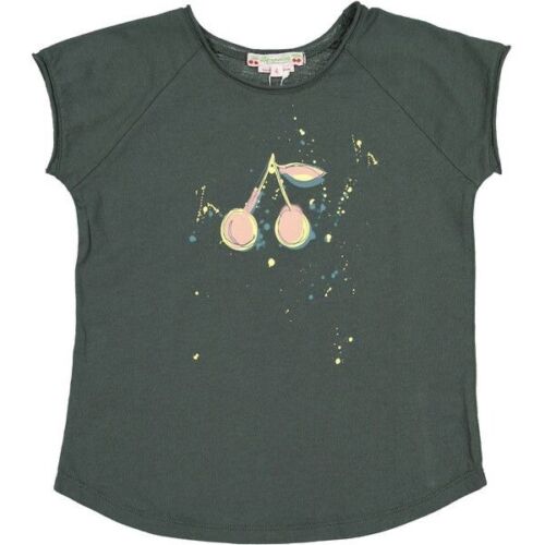BONPOINT Girls’ Printed Short Sleeve Cherry Tee Top T SHIRT 8 YEARS children
