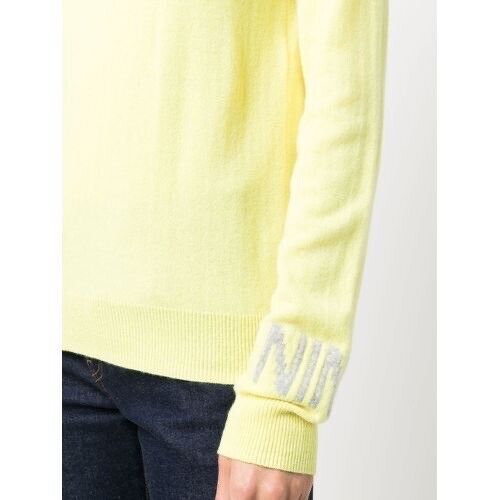 Nina Ricci Yellow Intarsia Pure Cashmere Jumper Sweater Size S Small ladies