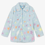 Stella McCartney Kids Girls Blue Faux Fur Star Print Coat Jacket Size 8 years children