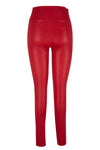 Sprwmn Red Leather High-Waisted Leggings Pants Trousers Size S small ladies
