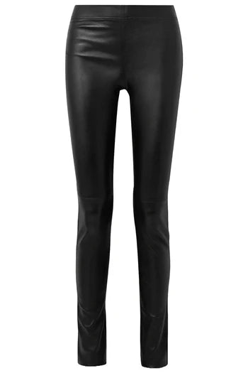 JOSEPH LEATHER LAMBSKIN MATT STRETCH LEGGINGS TROUSER SIZE F 38 UK 10 US 6 LADIES