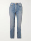AGOLDE Riley cropped high-rise straight-leg organic jeans Size 26 ladies