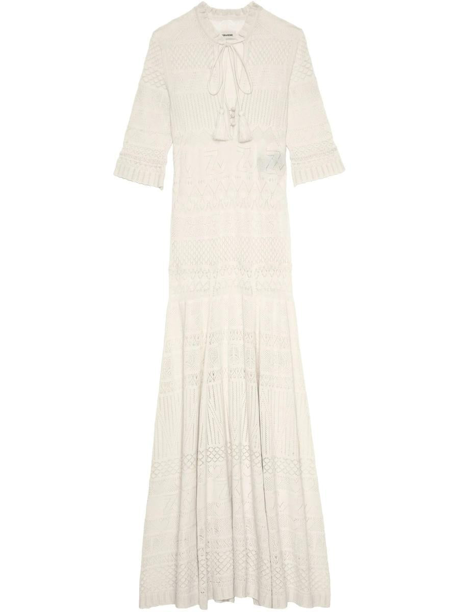 Zadig&Voltaire Memphis pointelle-knit maxi dress Size M medium ladies