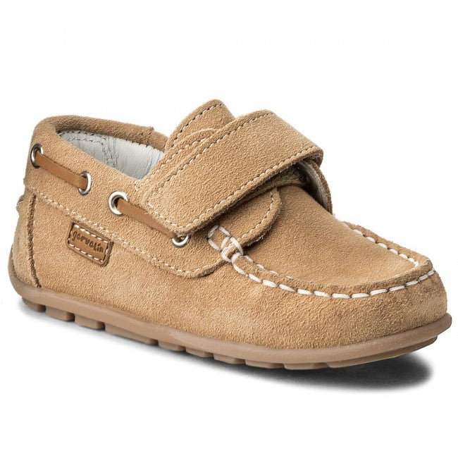 GARVALIN 50 aniversario Boys Shoe Brown Suede Leather Size 21 Children