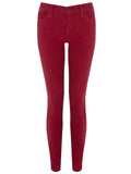 IRO Red Velvet Corduroy Red Trousers Pants Size 25 LADIES