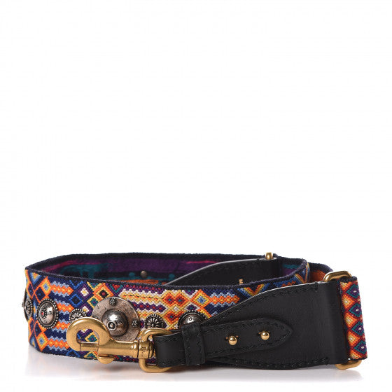 Christian Dior Limited Edition Canvas Studded Bohemian-Inspired Shoulder Strap ladies
