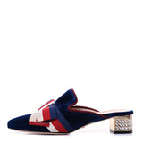 Gucci Velvet Crystal Sylvie Bow Mules Shoes Size 36 UK 3 US 6 ladies