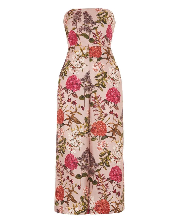 Whistles Hydrangea FLORAL Tie Back Strapless Jumpsuit Size US 10 UK 14 EU 42 ladies