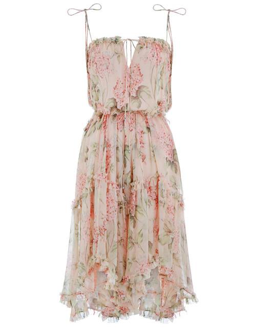 Zimmermann PRIMA HYDRANGEA FLOATING SILK DRESS SIZE 1 ladies