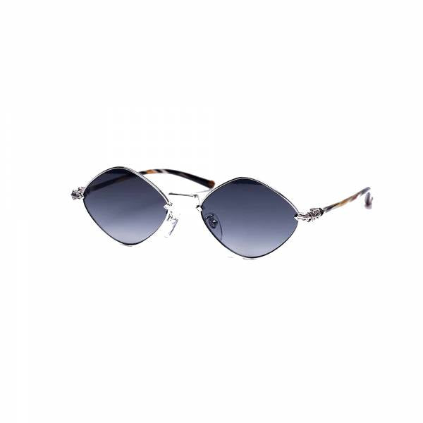 CHROME HEARTS DIAMOND DOG Gradation Lens Sunglasses Silver Frame ladies