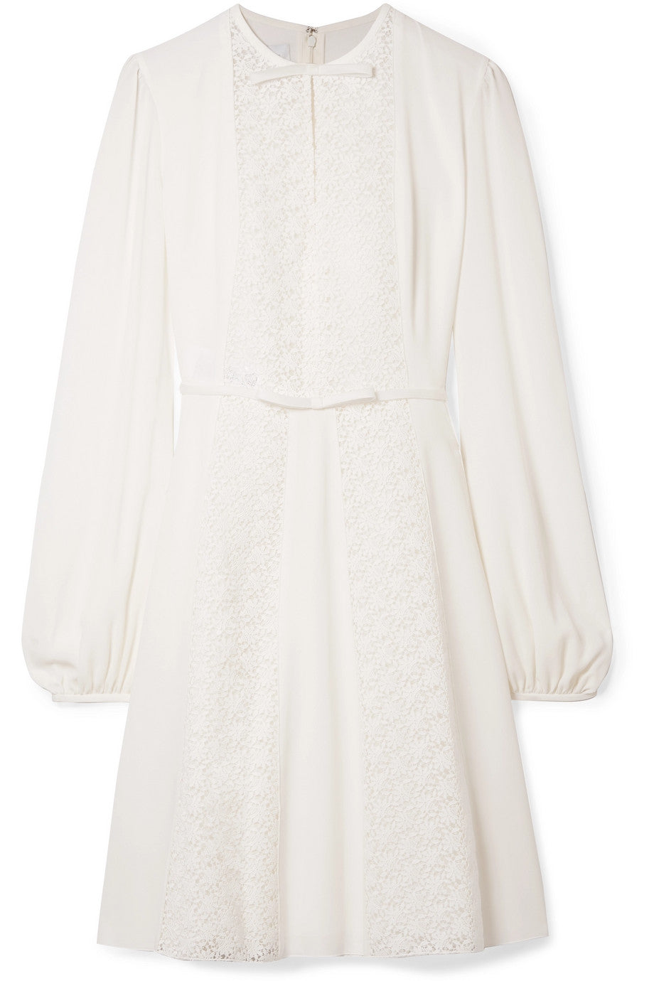 Giambattista Valli RUNAWAY Lace-paneled silk-crepe dress Size I 42 UK 10 US 6 ladies