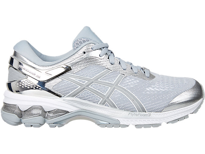 Asics GEL-KAYANO 26 PLATINUM METALLIC SILVER TRAINERS SIZE 40 US 8.5 UK 6.5 ladies