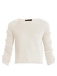 THE ROW Women's JIAN White Cashmere Crewneck Sweater Jumper Size S Small Ladies