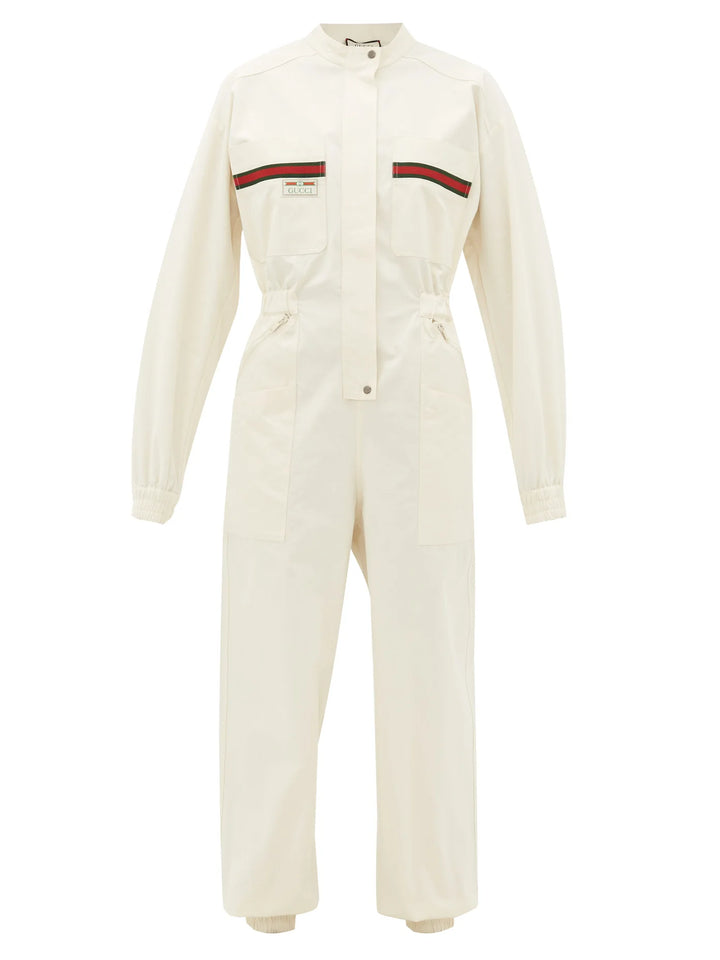 GUCCI 2021 LOGO PRINTED BOILER SUIT JUMPSUIT SIZE XXS LADIES