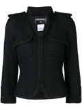 CHANEL black tweed fitted jacket Ladies