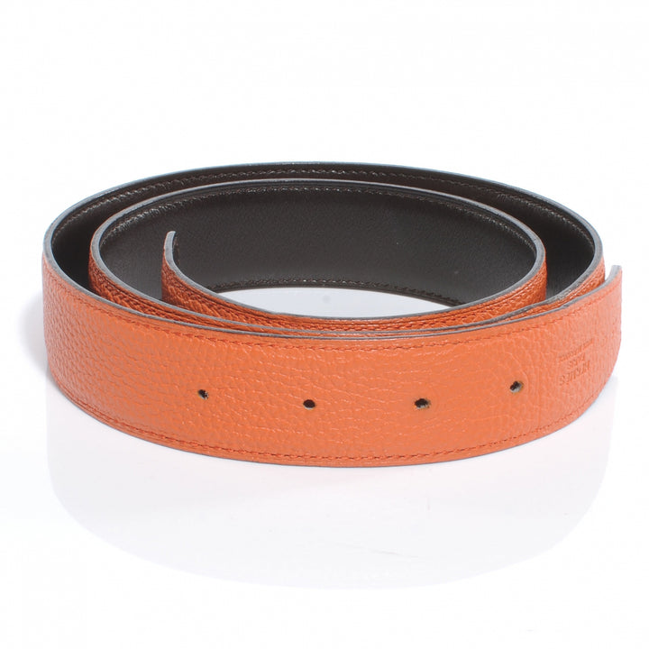Hermès HERMES Reversible H 32mm Belt Kit Orange Brown Size 80 ladies