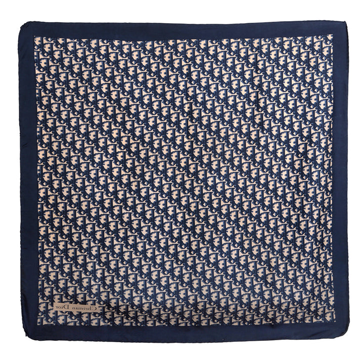 CHRISTIAN DIOR Vintage Logo SCARF Stunning Silk Handrolled Ladies