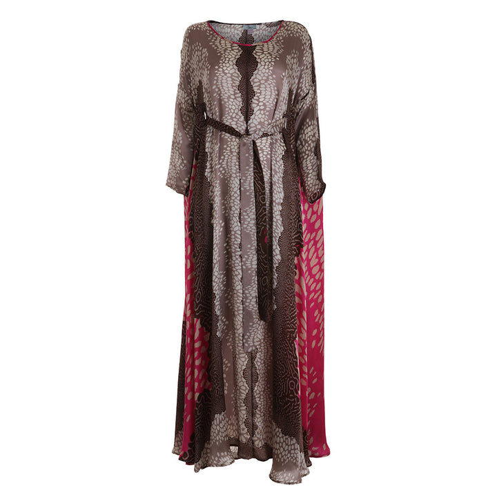 Issa London Oversized Printed Silk Kaftan Dress Size UK 12 US 8 L Large Ladies